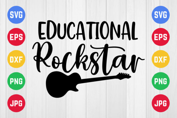 Educational Rockstar Svg Design: A Teacher's Delight