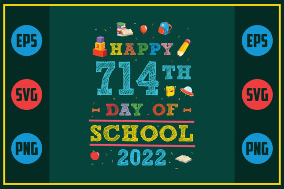 Happy 714th Day of School 2022: A Unique Embroidery Design