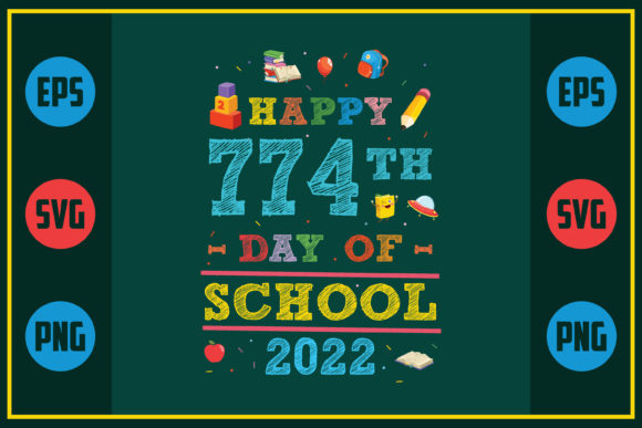Happy 774th Day of School: A Unique Embroidery Design