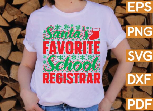 Santa's Favorite School Registrar: A Festive Embroidery Design
