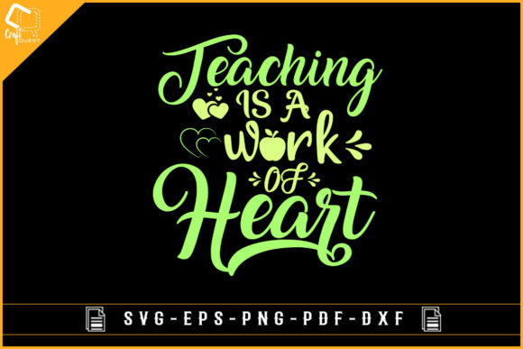 Teacher is a Work of Heart Tshirt Design
